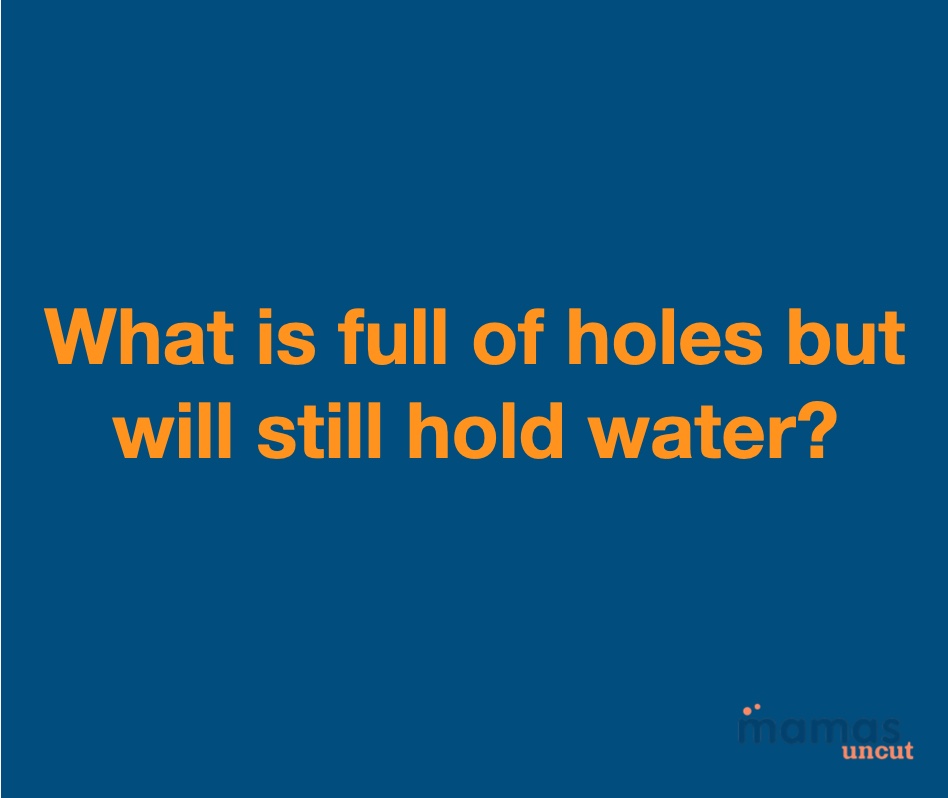 What Is Full of Holes But Will Still Hold Water? | Solve This Riddle: What Is Full of Holes But Will Still Hold Water?