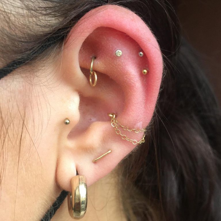 25 Fun Asymmetrical Ear Piercings