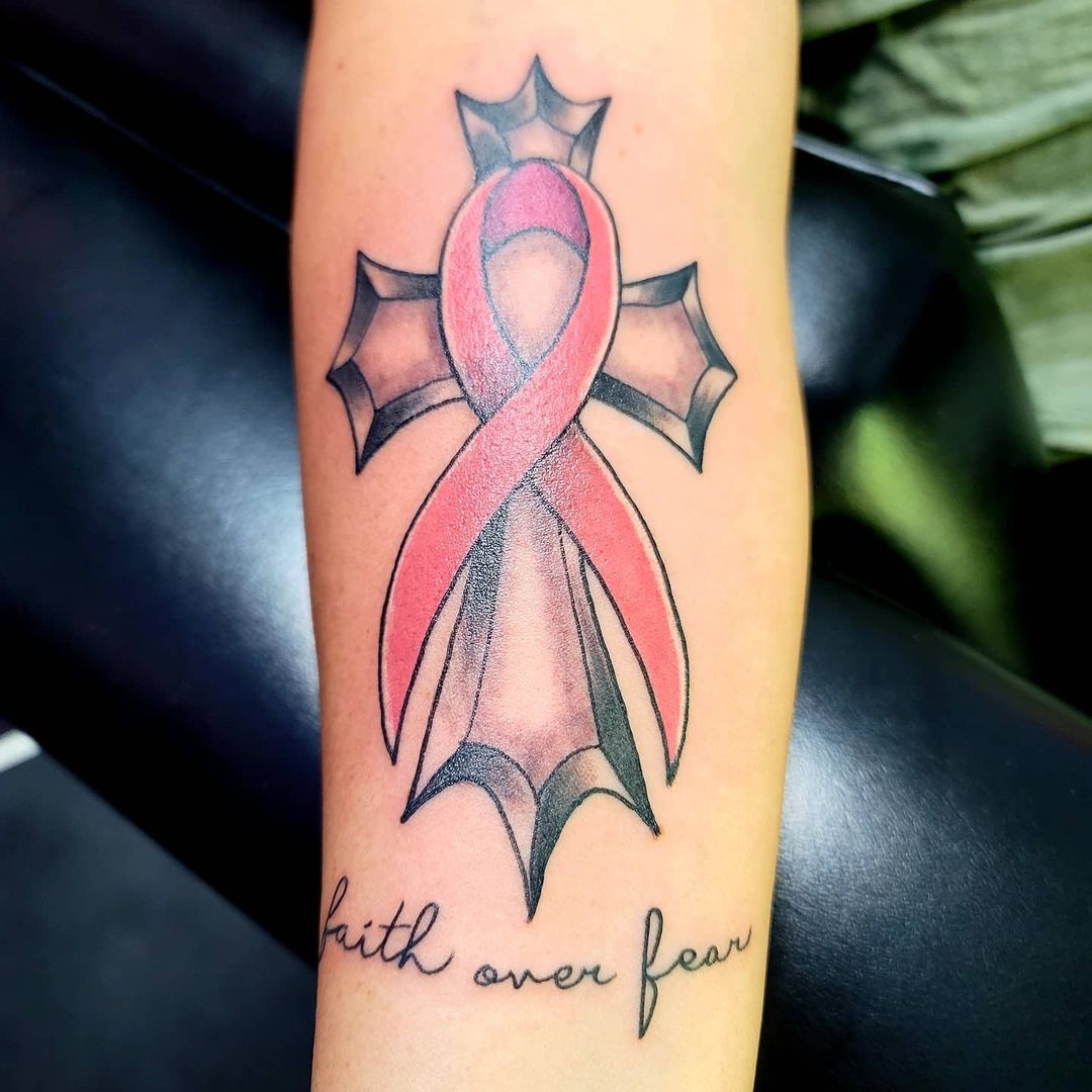 Ovarian Cancer Ribbon Tattoo Designs26. 