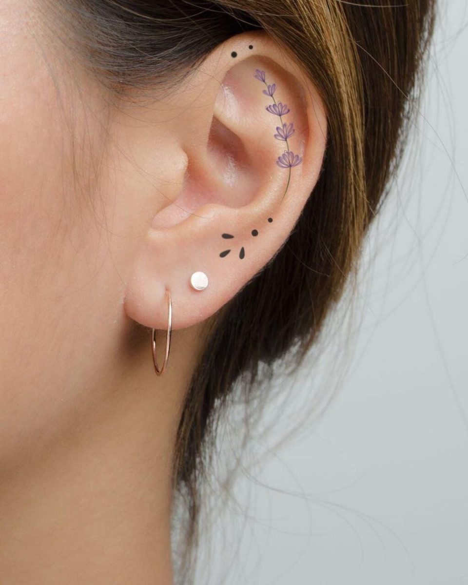 60 irresistible ear tattoos that you are going to want 