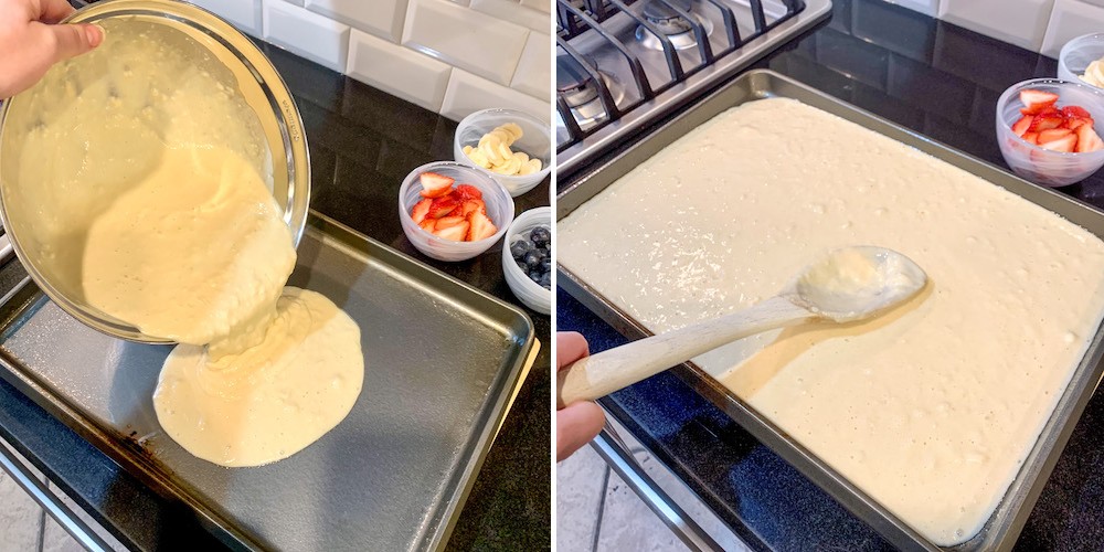 this sheet pan pancake recipe is an effortless breakfast cheat