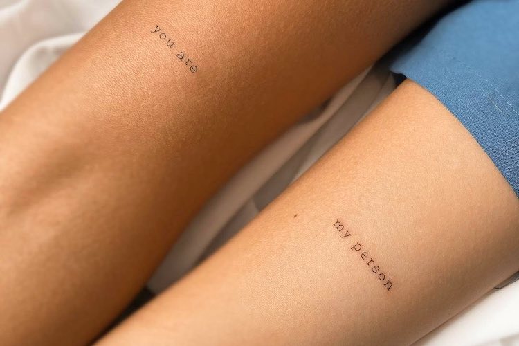 tiny best friend tattoos to share