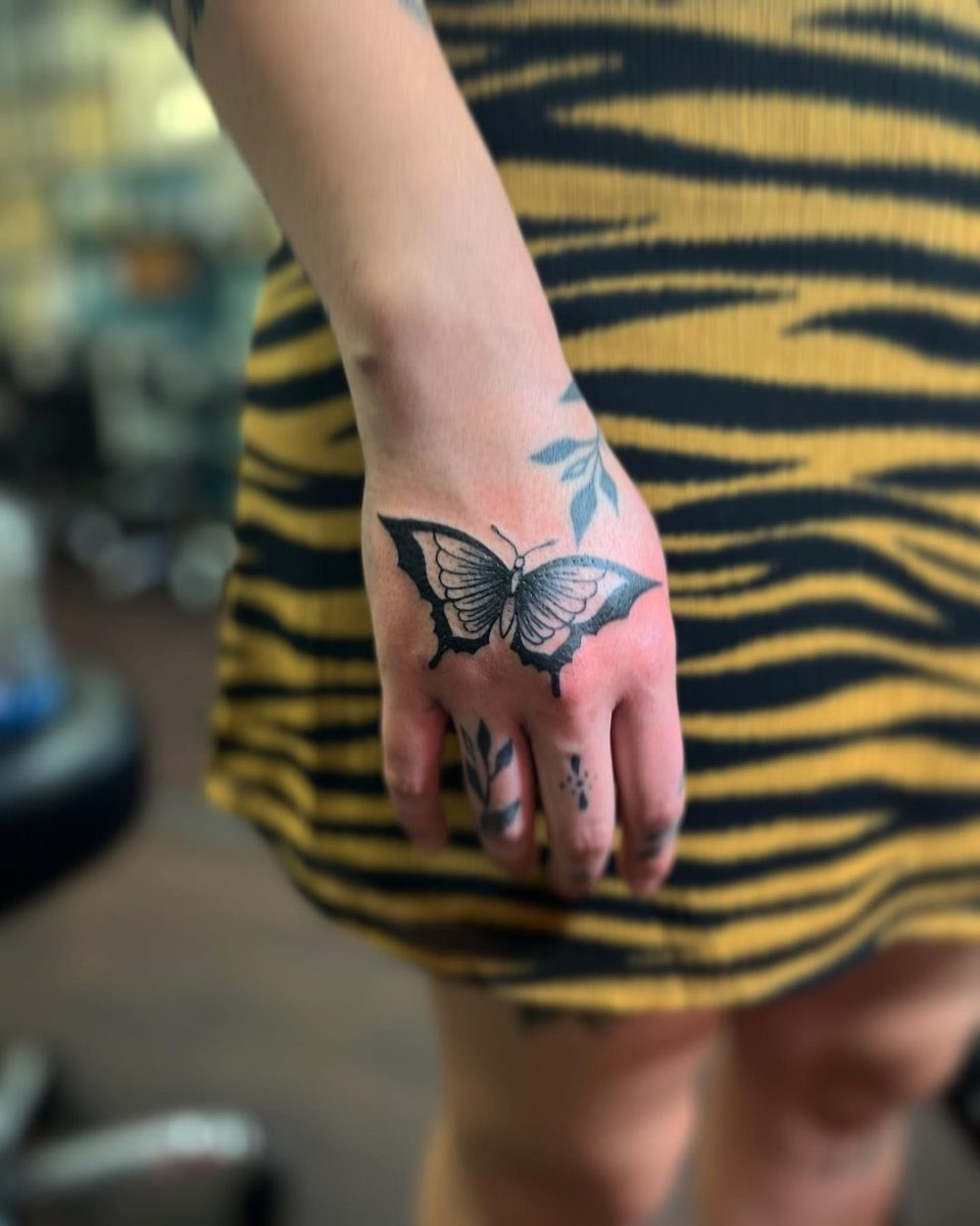 55 Butterfly Hand Tattoo