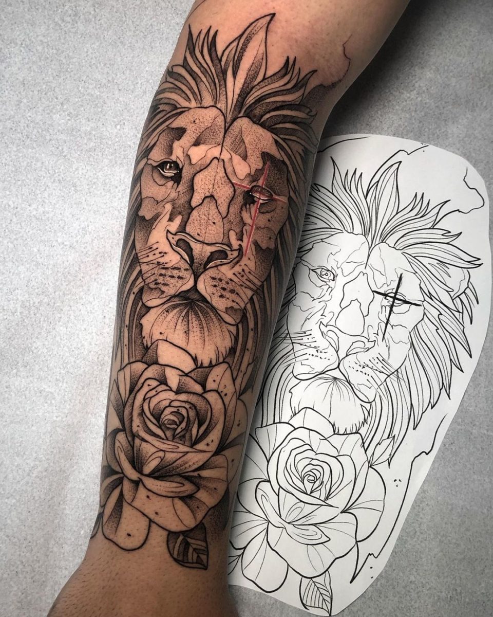 lion tattoos that will remind you to stay strong