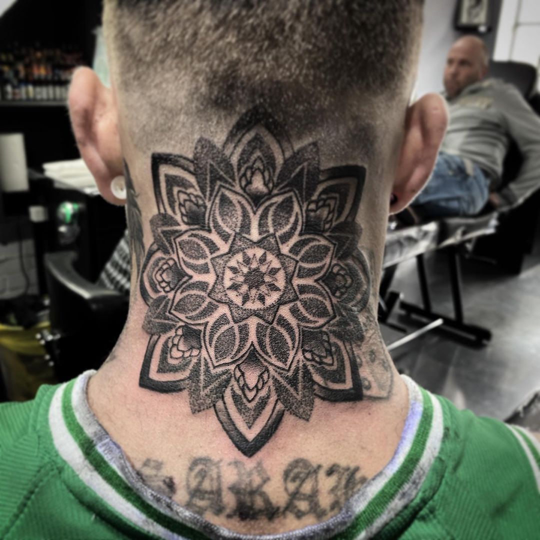 big, bold neck tattoos you can pull off