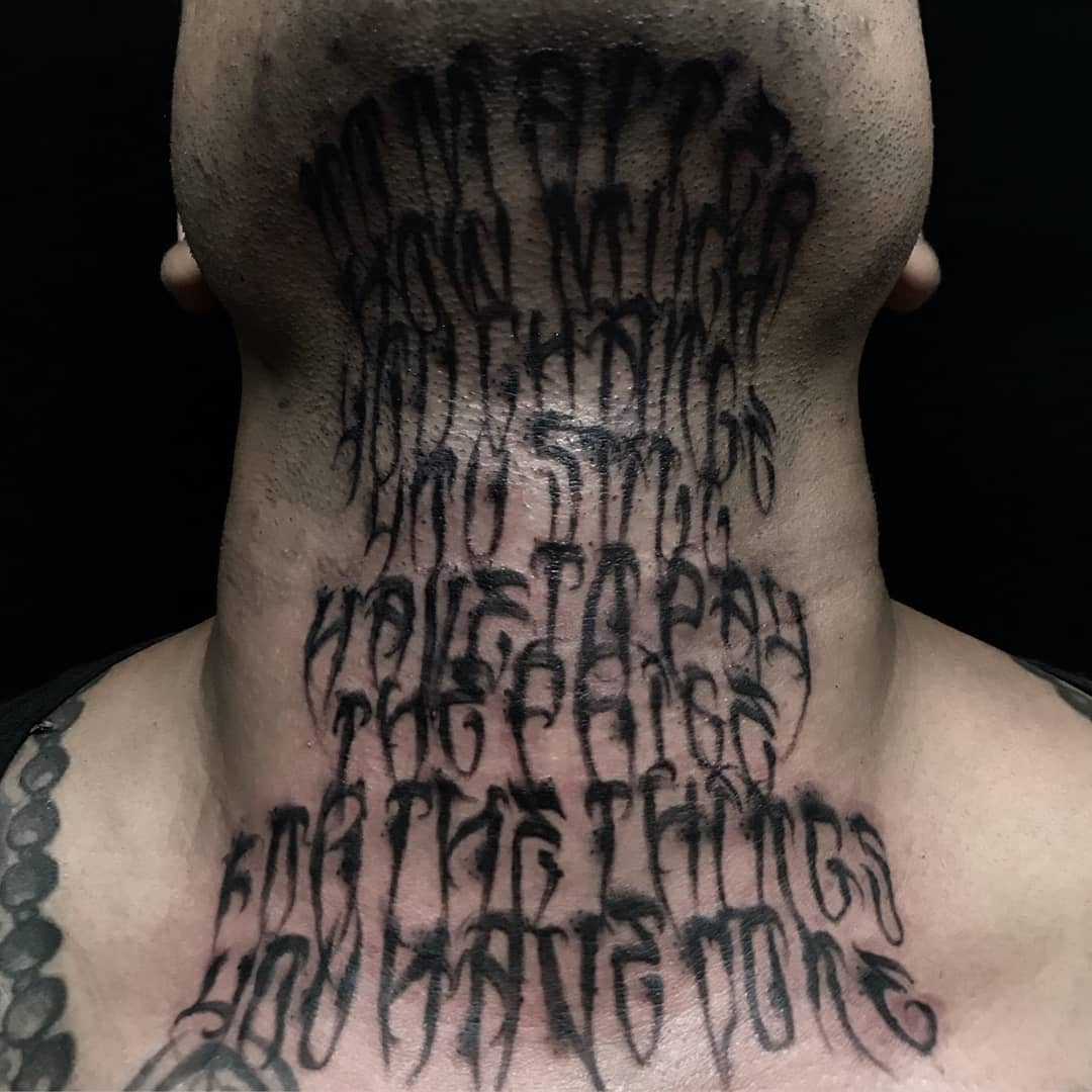 75 neck tattoos