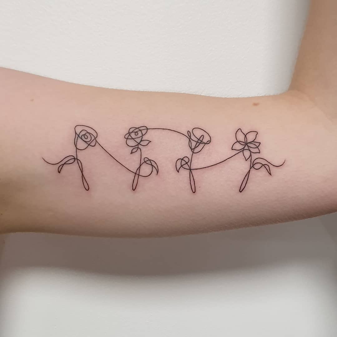 Simple Line Tattoos Design