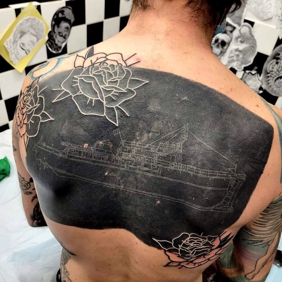 50 Blackout Tattoos with White Ink
