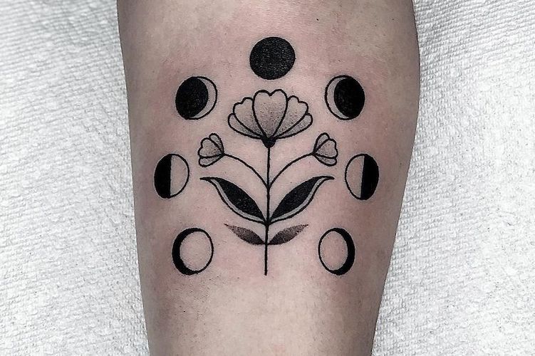 moon phases tattoo ideas