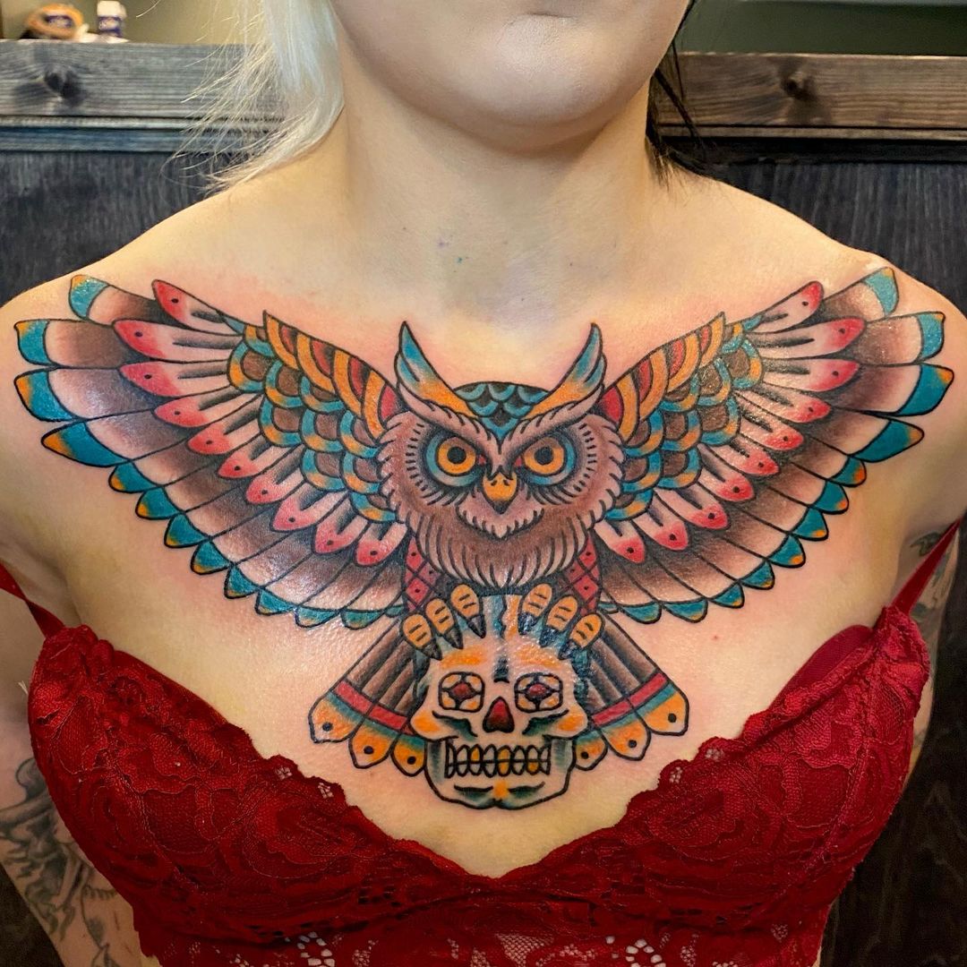 creative owl tattoo ideas that are a hoot