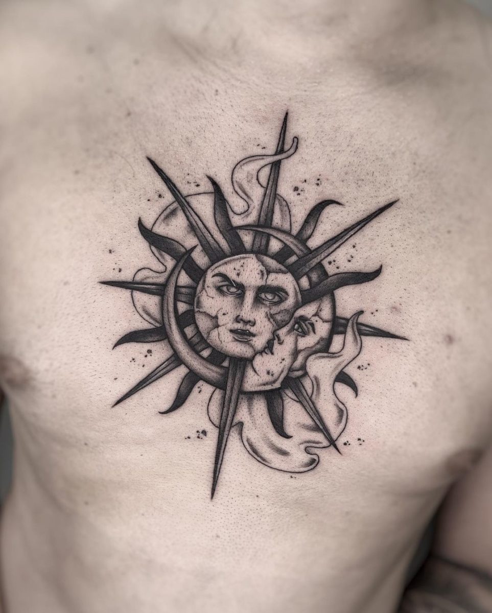 Sun and Moon Tattoo Ideas