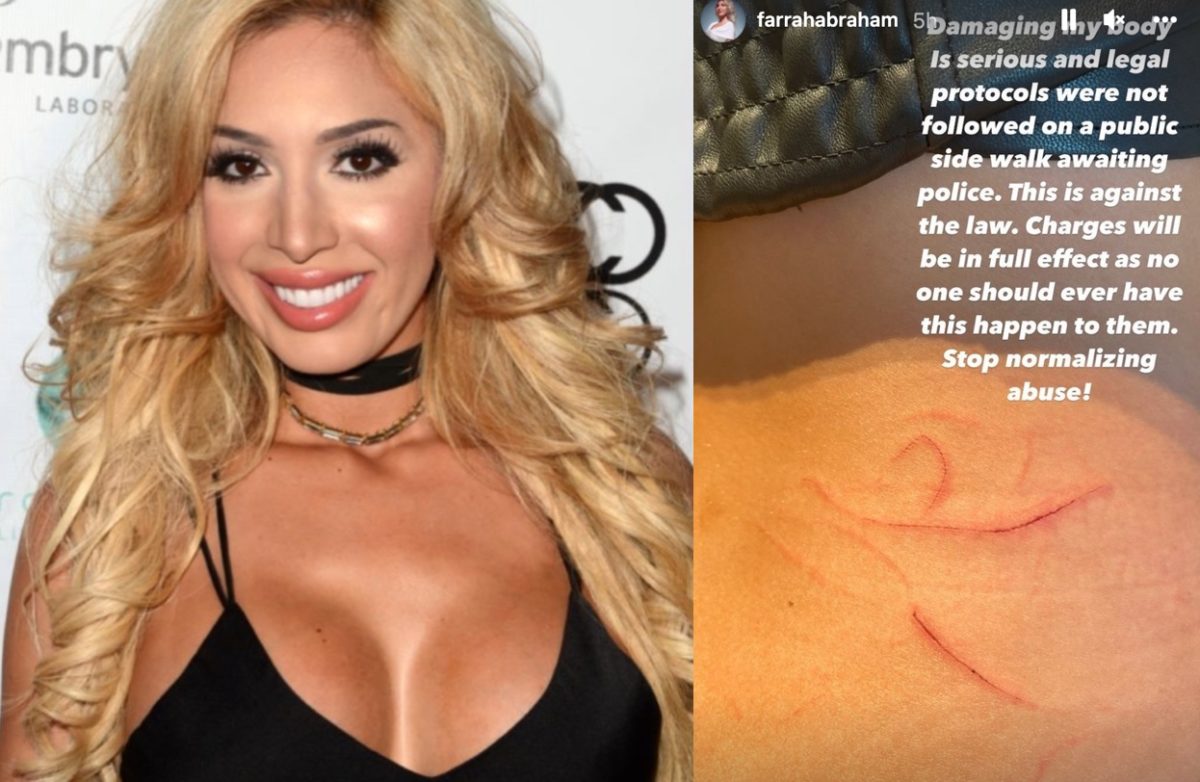 farrah abraham shares photos of her body after citizen arrest outside new popular hollywood restaurant