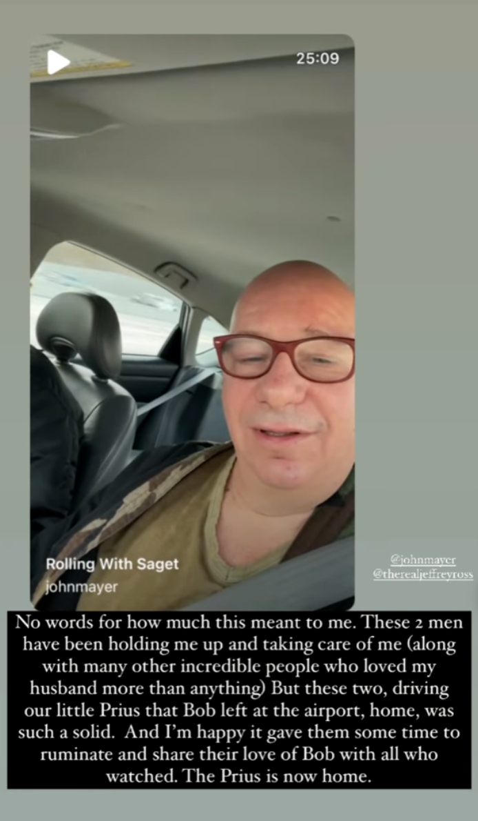 Kelly Rizzo Thanks John Mayer And Jeff Ross On Instagram For Driving Bob Saget's Car Home