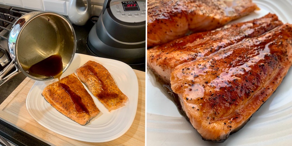 you'll crave this easy salmon recipe with honey garlic glaze