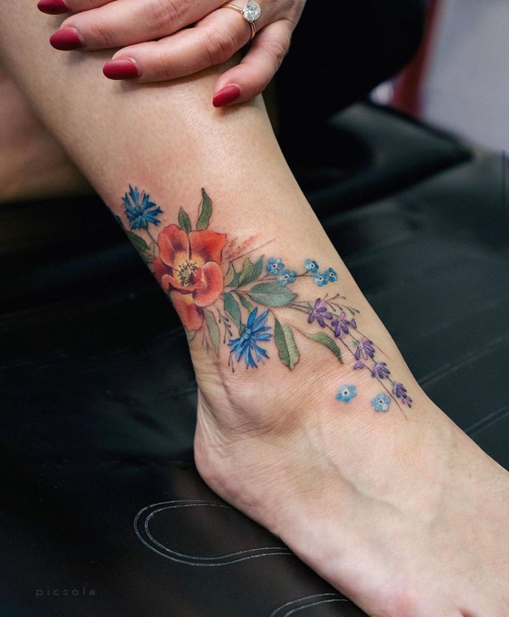 40 Ankle Tattoos - Enviable Ankle Tattoo Designs
