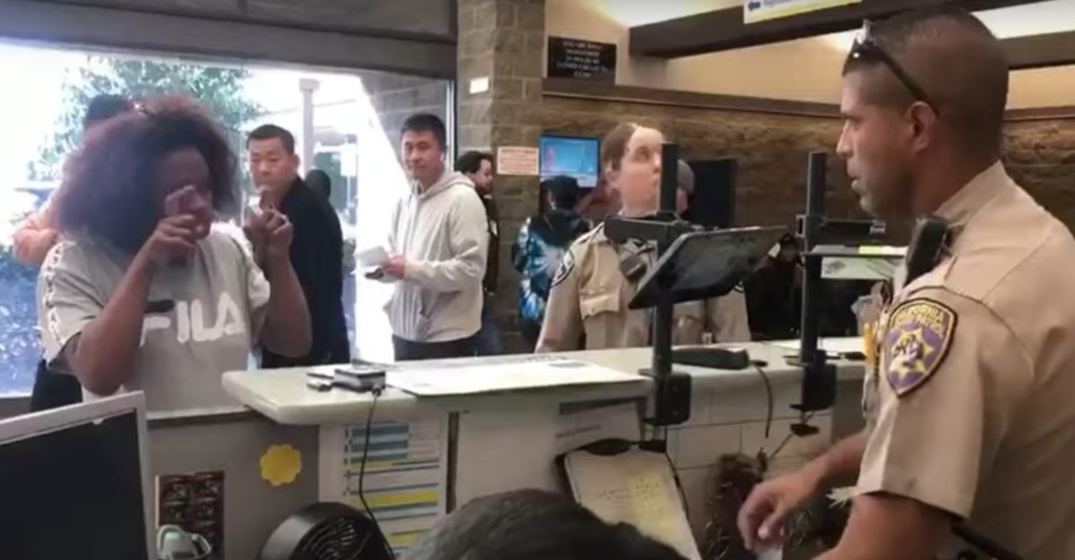 Quick Thinking Cop Uses ASL To Assist Distraught Woman At DMV