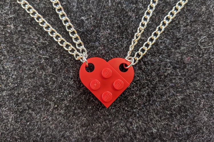 Lego Heart Necklace