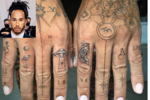 lewis hamilton's new hand tattoos