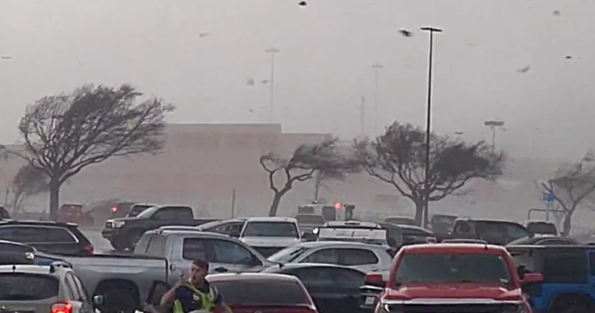 Horrifying Video Captures Shoppers Running For Cover From Texas Tornado In Walmart Parking Lot
