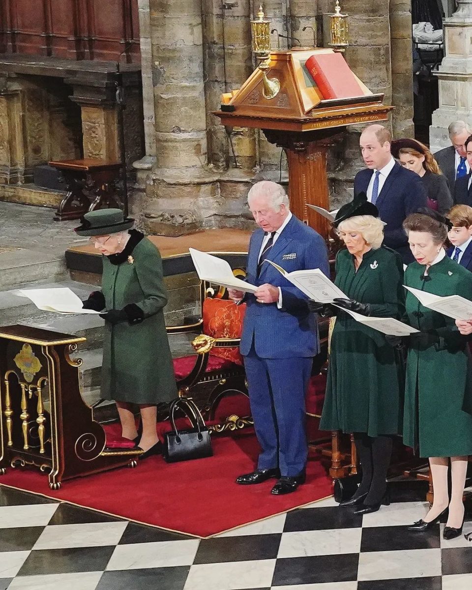 Prince Andrew Escorts Queen to Memorial