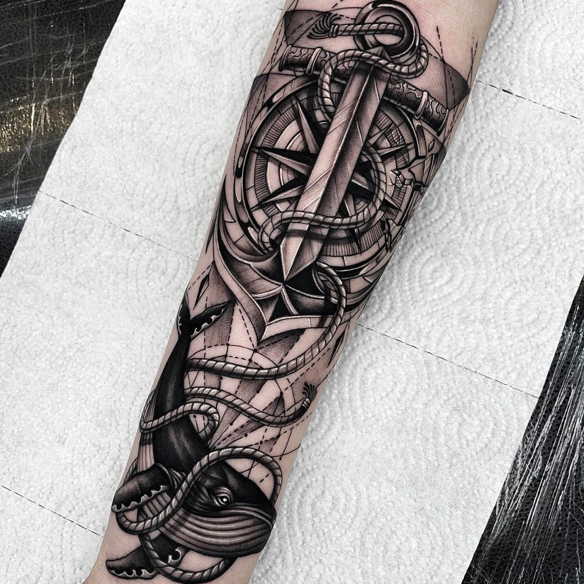 Amazing sleeve tattoo  Sleeve tattoos Nautical tattoo sleeve Nautical  tattoo