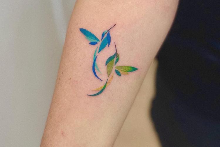 Watercolor Hummingbird Tattoos On Wrist  a photo on Flickriver