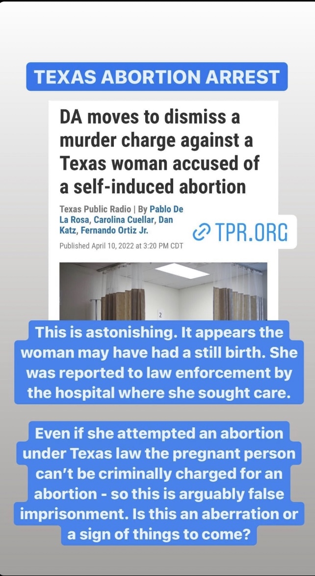 is this ‘false imprisonment’: texas woman arrested for ‘self-induced illegal abortion’ released