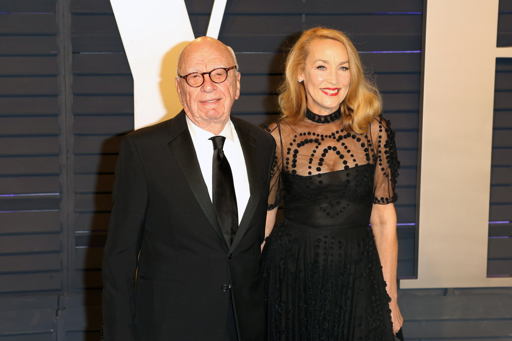 jerry hall files for divorce from rupert murdoch, requests spousal support from billionaire