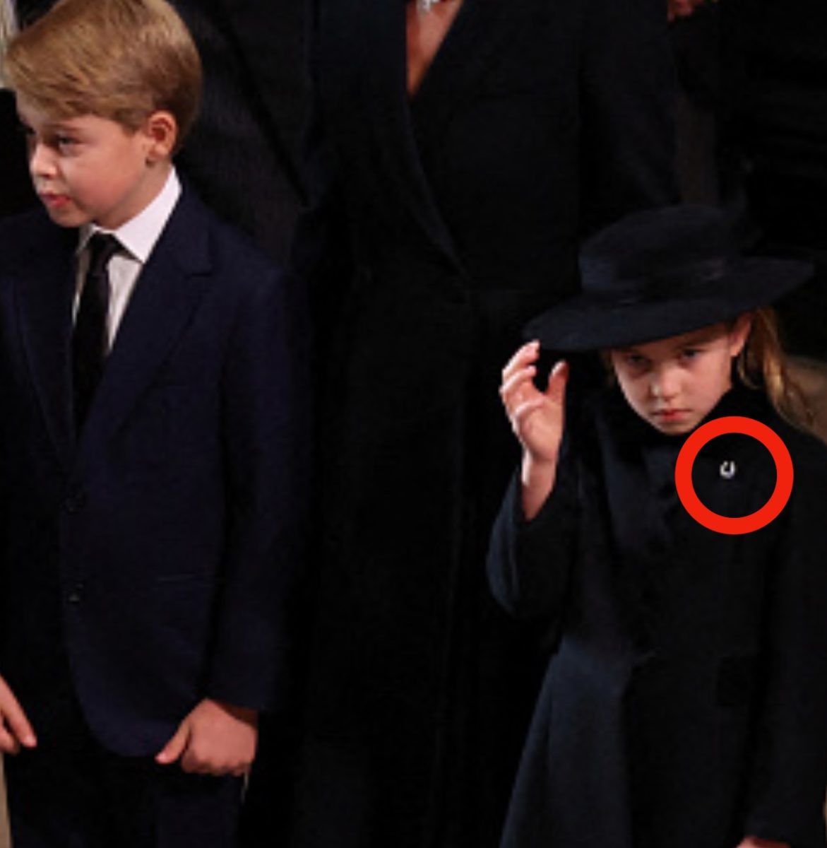 prince george and princess charlotte make surprise appearance at queen elizabeth's funeral and people took notice of the gesture charlotte made | for those who watched the funeral in real time, you saw two of the queen’s great-grandchildren present, prince william and princess kate’s two oldest children, prince george and princess charlotte.