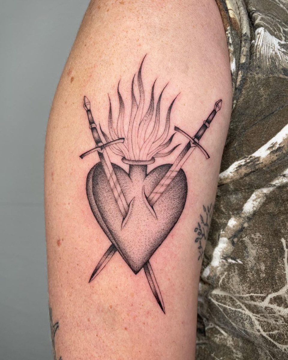 sacred heart tattoos