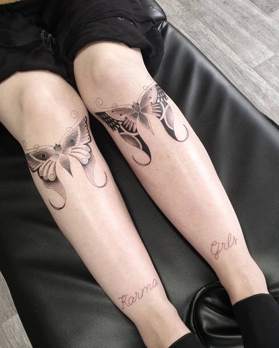 tattooed knees