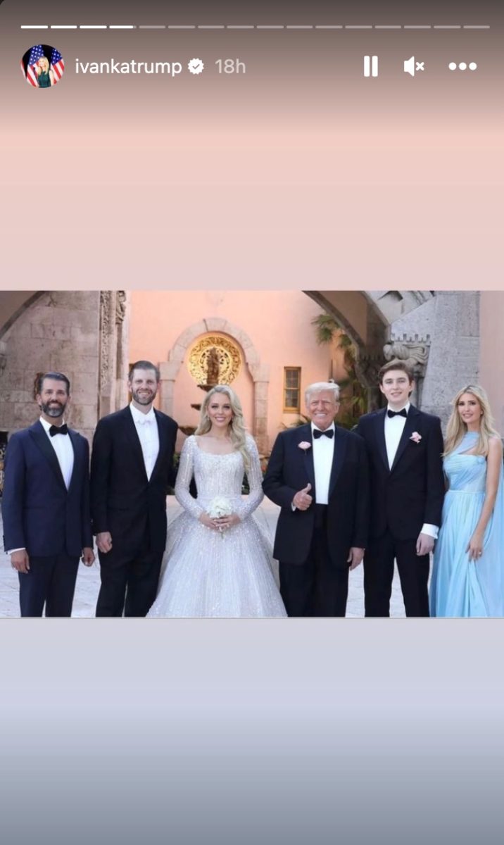 tiffany trump weds michael boulos at mar-a-lago and people can't stop talking about the photos | congratulations are in order for the trump family. on november 12, one of donald trump’s middle children, his only child with ex-wife marla maples, tiffany trump got married over the weekend.