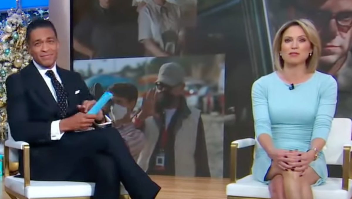tj holmes and amy robach return to ‘good morning america’ after their off-air romance went public on wednesday