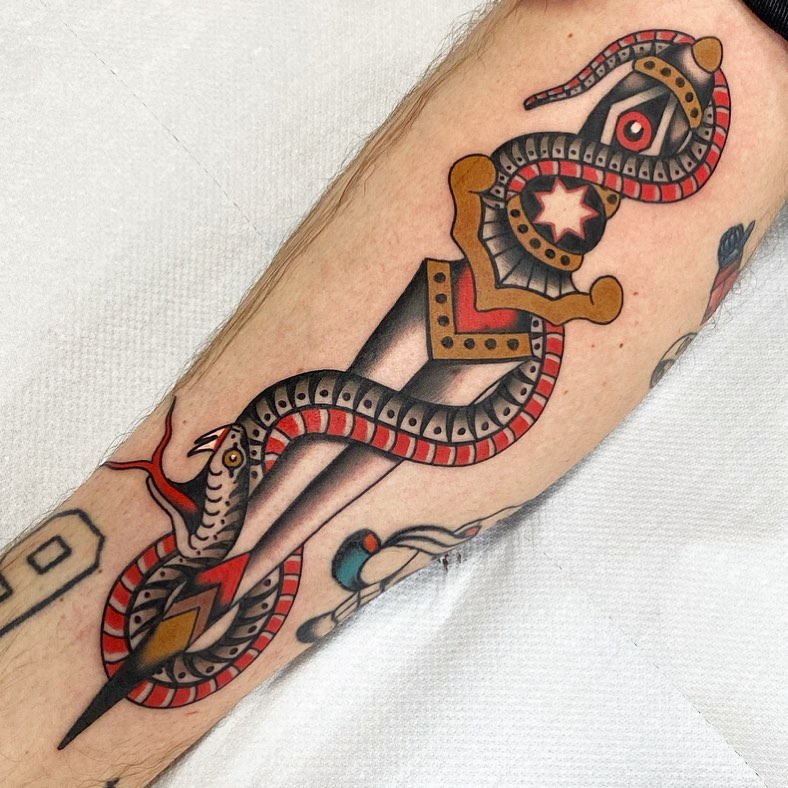 dagger tattoo 