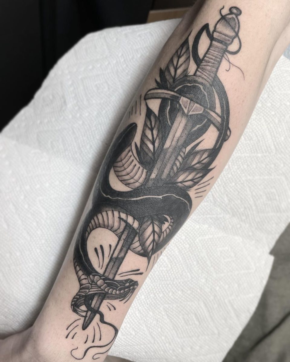 dagger tattoo 