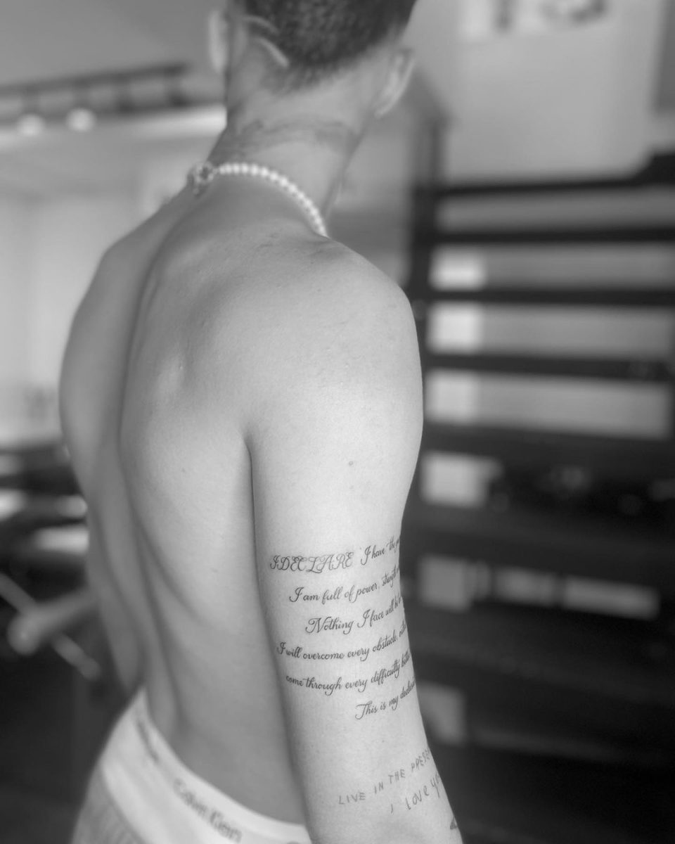 Romeo Beckham Father-Son Tattoo 