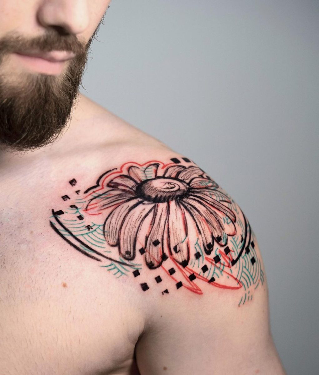 Tattoo uploaded by Claire • By #Nando #reddaisy #daisy #flower #minimalist  #simple #welove • Tattoodo
