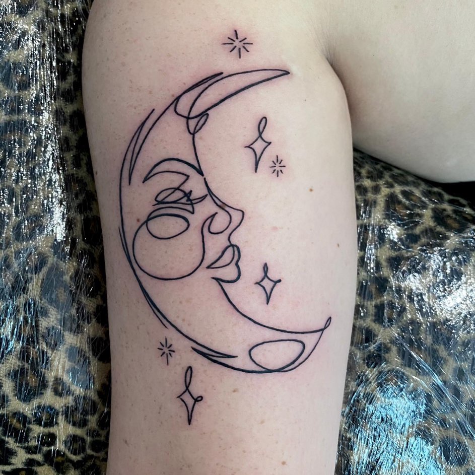 Moon and Stars Tattoos