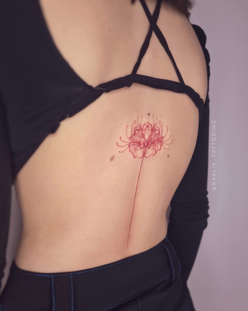 butterflies down spine tattoo red inkTikTok Search