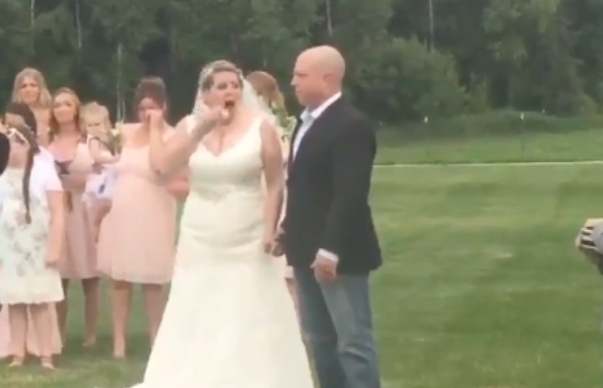 Bride Left Speechless After Receiving Beautiful Surprise From Groom on Wedding Day | Becky Turney was given the best gift of her life when her groom surprised her with the recipient of her late son's heart on her special wedding day.