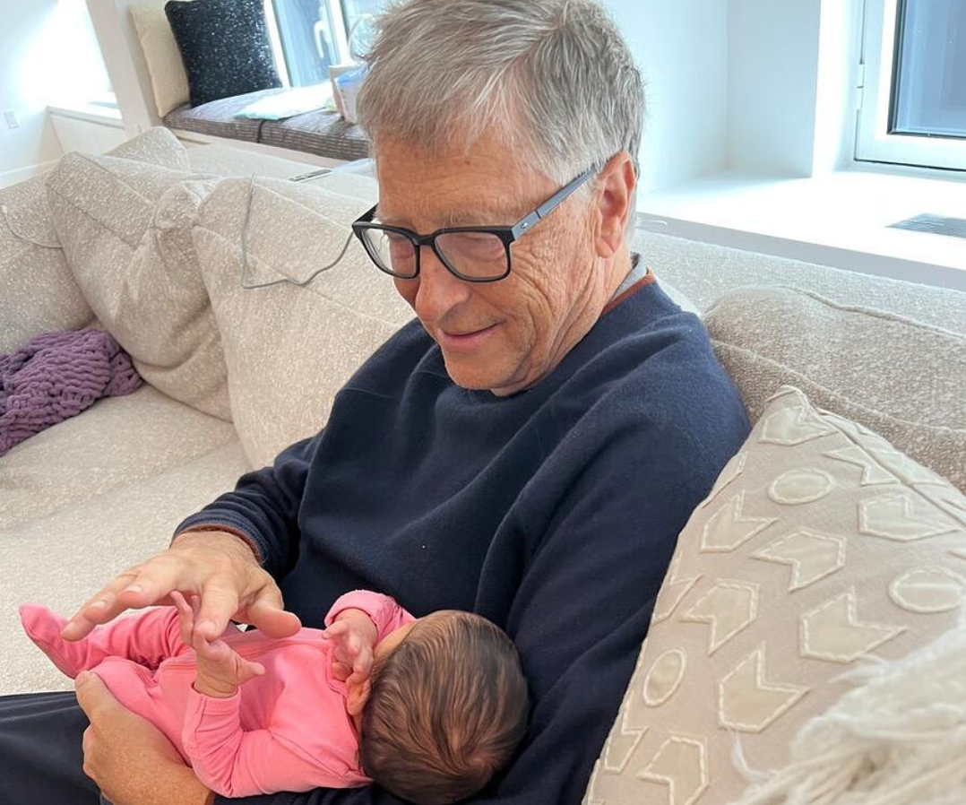 Bill Gates and Melinda French Gates Share First Photos of Them Holding Their First Grandchild