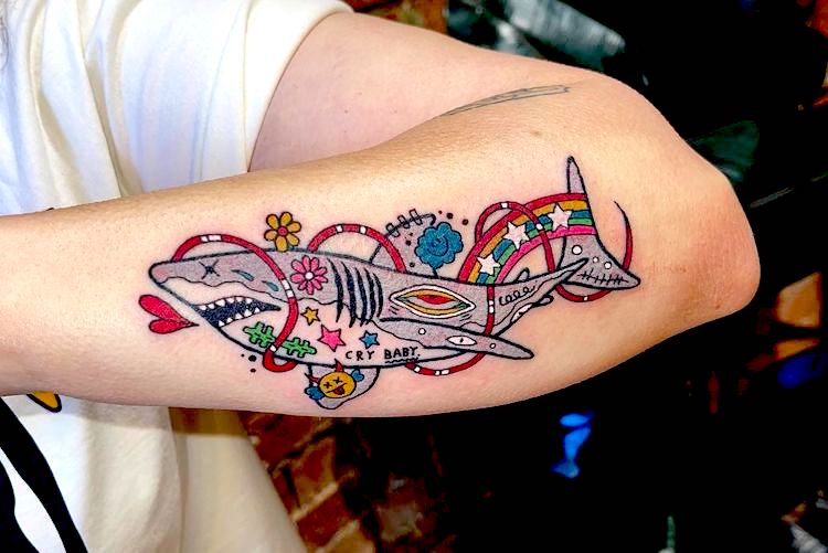 Geometric Shark Tattoo Idea  BlackInk