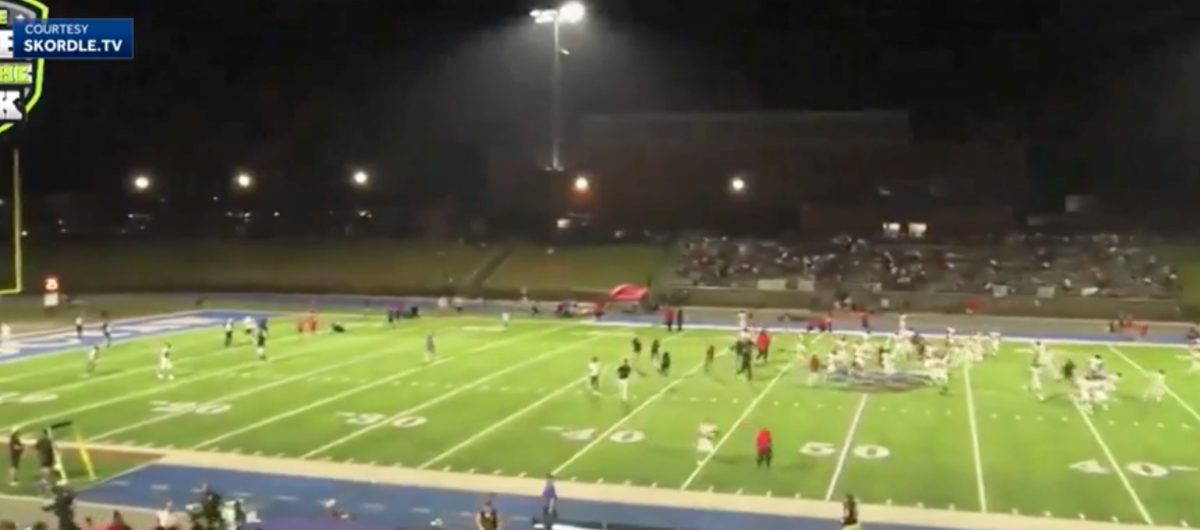 Multiple Injured After Video Shows Players Scatter as Shots Break Out During Friday Night High School Football Game | On Friday night, August 25, Choctaw High School and Del City High School met on the football field for their first game of the season.