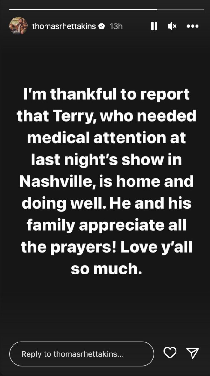 Thomas Rhett Leads Concert Attendees in Prayer After Learning of Fans Medical Emergency During Show | A fan suffered a medical emergency during a Thomas Rhett concert in Nashville on Saturday, so he decided to lead the crowd in prayer with the fan's family.