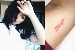 red ink tattoos Kylie Jenner