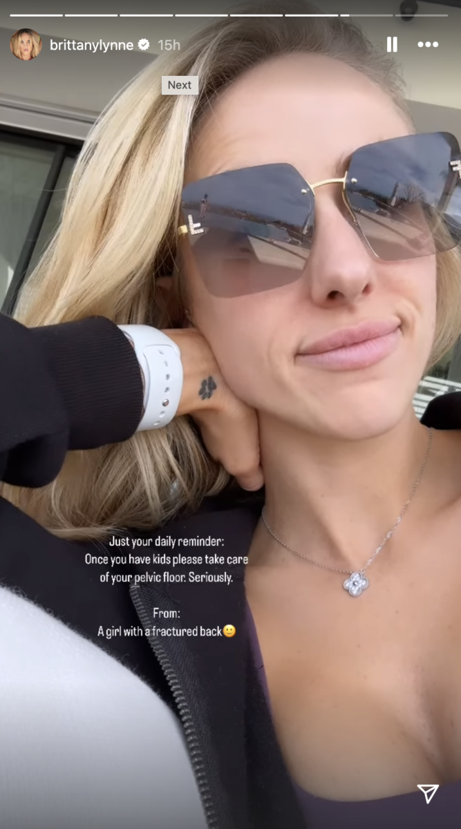Brittany Mahomes Is Sharing a Warning to Her Fellow Moms After Fracturing Her Back | On Instagram, while on vacation with her family, Mahomes encouraged moms to pay more attention to their pelvic floor.