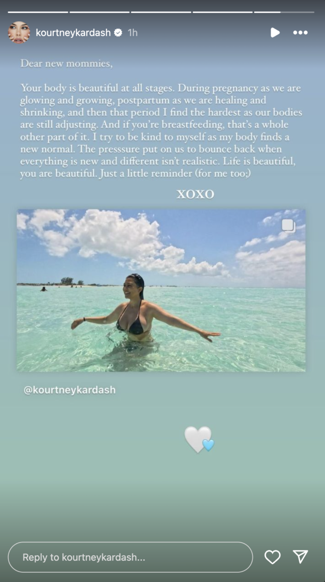 Kourtney Kardashian Shares Poignant Reminder to New Moms While on Vacation With Her Sisters | Travis Barker is done keeping secrets! In fact, he just revealed the name he and Kourtney are planning to name their unborn son.