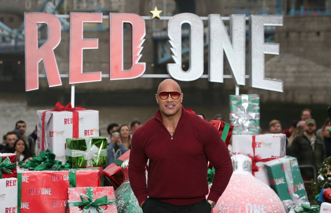 dwayne johnson photocall for red one