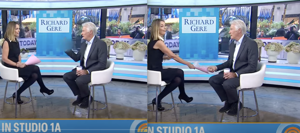 Actor Richard Gere flips off ‘Today’ show’s Savannah Guthrie on live TV | “Oh sorry.”