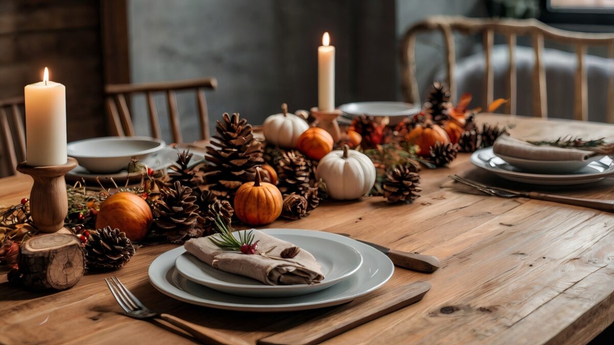 thanksgiving dinner table setup